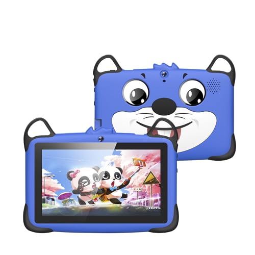 DAM Tablet für Kinder K717 WiFi, Betriebssystem Android 7, 17,8 cm (7 Zoll) Display, 1024 x 600 Pixel, MTK Dual Core 1 GB RAM + 8 GB, Dual-Kamera, Farbe: Blau von DAM