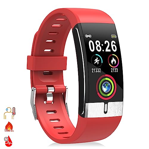 DAM. E66 Smart-Armband mit Messung von Körpertemperatur, Elektrokardiogramm, Spannung und O2 im Blut, Farbe: Rot, Normal DAM. E66 Smart-Armband mit Messung von Körpertemperatur, Elektrokardiogramm, Spannung und O2 im Blut, Farbe: Rot, Normal von DAM
