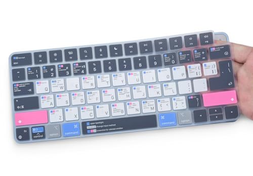 Tastaturabdeckung für Apple iMac 2024–2021, 61 cm (24 Zoll), M4, M3, M1, Magic Keyboard A2449, A2450, Mac Mini OS Shortcut-Tastaturschutz von DAMMOMKO