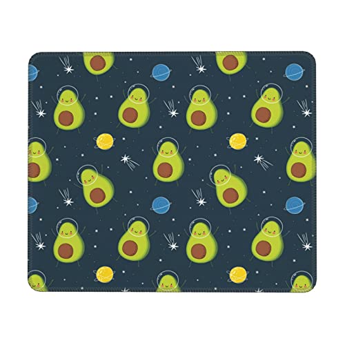 Niedliches Avocado-Mauspad mit Cartoon-Motiv, 17,8 x 21,8 cm, mit rutschfester Gummiunterseite, langlebige Materialien für kabellose Maus, Computer, Laptop, Büro von DANLIM