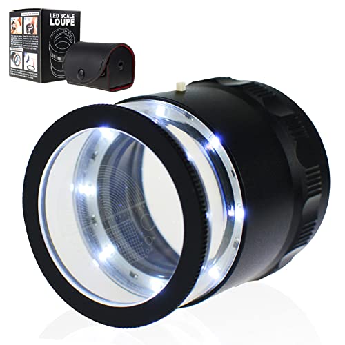 10x Vergrößerung 8 LED Licht Glas Rahmen Diagramm Juweliere Auge Lupe 25mm Feld von Aussicht von DANOPLUS