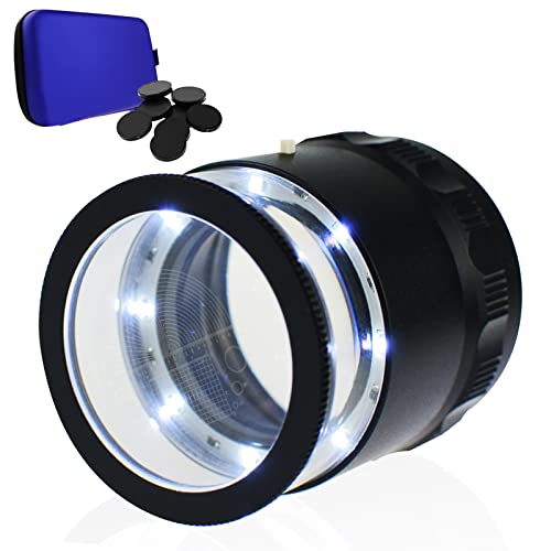 Skala Lupe 10x Vergrößerung 8 LED Licht 9 Glas Skala Diagramm Juweliere Auge Lupe 25mm Feld von Aussicht von DANOPLUS