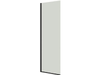 Dansani Festwand 197,5 x 77-79 cm Schwarz/Klarglas von DANSANI