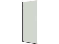 Dansani Festwand 197,5 x 97-99 cm Schwarz/Klarglas von DANSANI