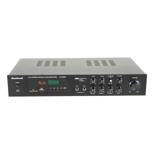 DAOHHFO HiFi Verstärker 5 Kanal Digital FM USB Stereo Amplifier Bluetooth Vollverstärker Stereo-Verstärker & Lautsprecher Heimkino-Stereo-Receiver Höhen mit Fernbedienung von DAOHHFO