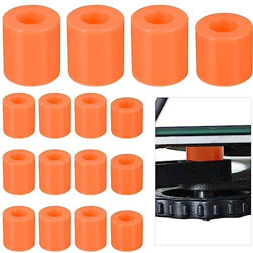 DAOKAI 3D Drucker Silikon Nivelliersäule,16 mm 18 mm Heatbed Silikon-Nivelliersäule Silikondämpfer Heatbed Leveling Hitzebeständig für Ender 3/Ender 3 V2, CR-10-Serie von DAOKAI