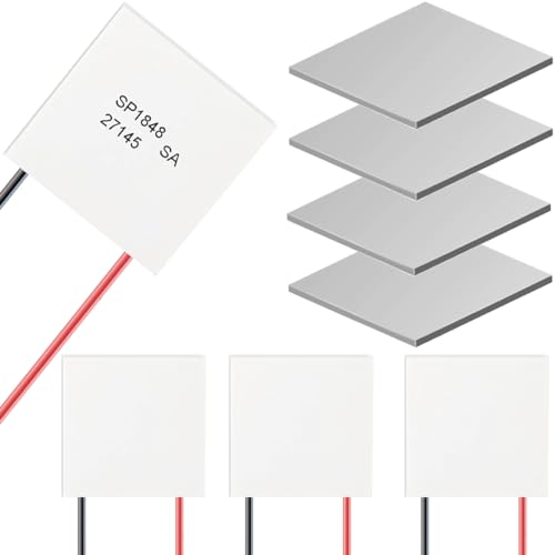 DAOKAI 4 Stück SP1848-27145 thermoelektrischer Stromgenerator, Kühler, Kühlung, Power-Plate-Modul, 40 x 40 mm, 150 ℃ TEG-Peltier-Modul mit thermischer Silikondichtung DAOKAI 4 Stück SP1848-27145 thermoelektrischer Stromgenerator, Kühler, Kühlung, Power-Plate-Modul, 40 x 40 mm, 150 ℃ TEG-Peltier-Modul mit thermischer Silikondichtung von DAOKAI
