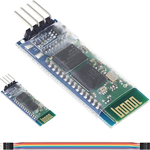 DAOKAI Bluetooth Modul Wireless RF Transceiver RS232 Serielle Bluetooth 4 Pin Bidirektionales serielles Kanal mit Dupont-Kabel für Arduino(2 Stück) von DAOKAI