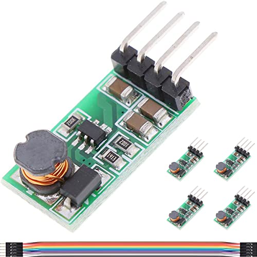 DAOKAI DC 3,3 V 3,7 V 5 V 6 V bis 12 V 1,2 A Boost-Netzteilmodul,Mini Step-up Spannungsregler Netzteilmodul 90% Umwandlungseffizienz,für Arduino(5 Stück) von DAOKAI