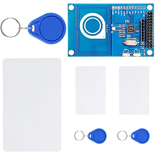 DAOKAI NFC Reader 13,56 MHz Präzises Kartenlesemodul 3,3 V RFID Kit IC-Kartenleser Nahfeldkommunikationsmodul Mit weißer Karte und Schlüsselkarte für Arduino Raspberry PI von DAOKAI