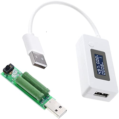 DAOKAI USB Leistungsmesser LCD-Digitalanzeige USB-Amperemeter Voltmeter Tester Multi-Moniter Leistungsmesser,Hochpräziser Echtzeitüberwachung,für Telefon-Powerbank von DAOKAI