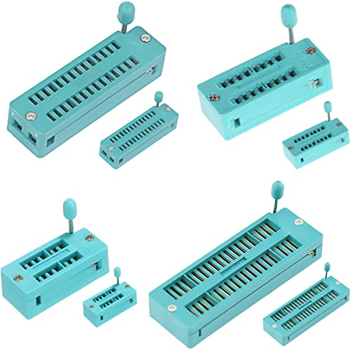 DAOKAI Universal ZIF Dip Teste Bausatz, IC Test Socket 14/16/28/40-polig 2,54-mm-Raster, für Mikrocontroller, IC-Chips, Breadboards, Programm-ICs, Upgrade-Leiterplatte – 6er-Pack von DAOKAI