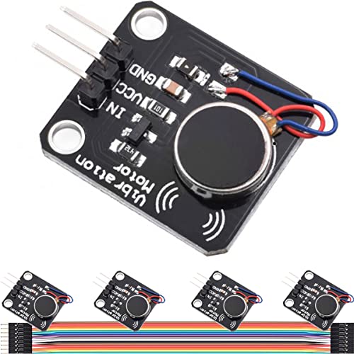 DAOKAI Vibrationsmotormodul DC 5V Vibrationsmodul Handyvibrator Hochpegel-Trigger,Signalwandler Gesteuert Durch PWM,mit Dupont Kabel für Arduino Electronic DIY Projekte(5 Stück) von DAOKAI