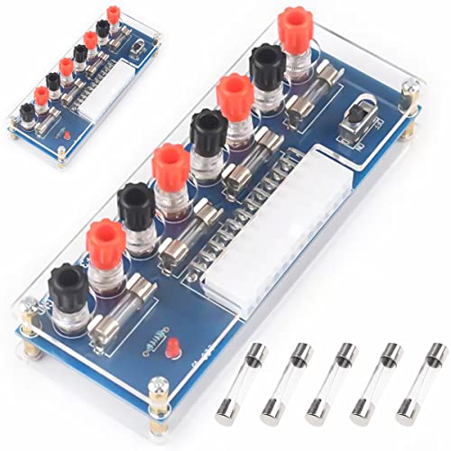 DAOKAI XH-M229 ATX-Anschluss 24-poliges Transferplatine Benchtop-Netzteil, Desktop-PC-Leistungsmodul Breakout, ATX-Anschluss, Netzschalter-Adapterplatte, Unterstützung 3,3V/5V/12V/-12V(2 Stück) von DAOKAI