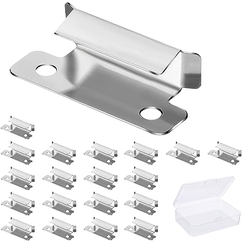 DAOKAI für for Ender 3 Pro Bett Clips, 7 mm Edelstahl, silberfarben, für for Ender 3 V2, for Ender 3 S, Ender 5 Pro, CR-20 Pro, CR-10S Pro, 3D-Drucker, beheiztes Bett-Glasbettplattform – 20 Stück von DAOKAI