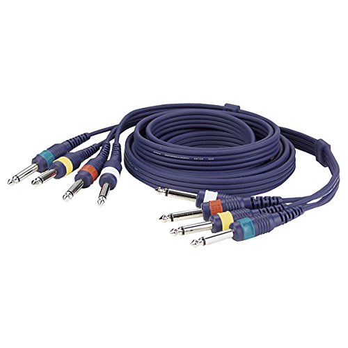 DAP Audio 4-Fach Klinke auf 4-Fach Klinke 6,3mm 1,5m Multicore, Patch, Snake Kabel 150cm von DAP