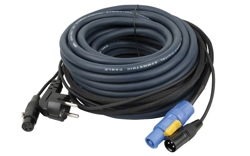DAP Audio Hybridkabel Schutzkontakt männl. zu Powercon weibl. & XLR/XLR 20m DAP Audio Hybridkabel Schutzkontakt männl. zu Powercon weibl. & XLR/XLR 20m von DAP
