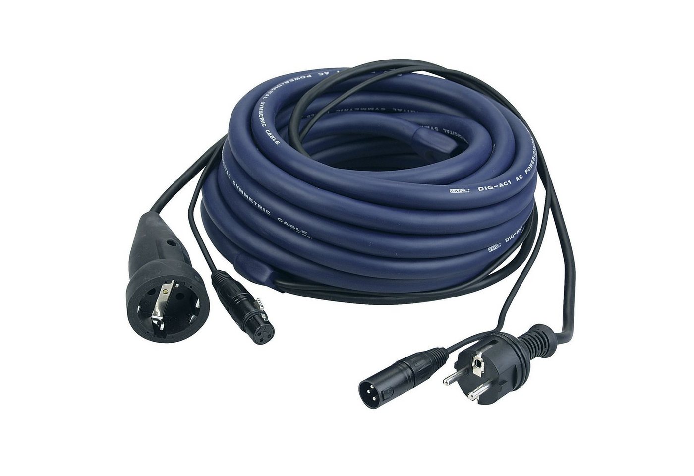 DAP Audio-Kabel, FP05 Power-/Signalkabel 10m Schutzkontakt/ XLR-XLR, LICHT - Kabel von DAP