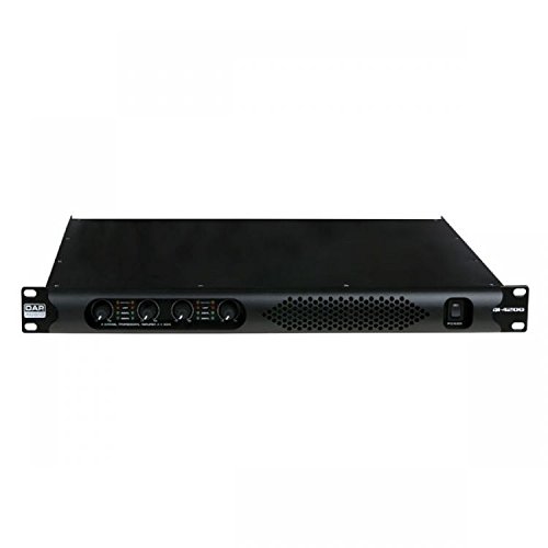 DAP-Audio Qi-4200 4-Kanal-Audioverstärker (4 Kanäle, D, 90 dB, 200 W, 120 W, 650 mV), Schwarz von DAP