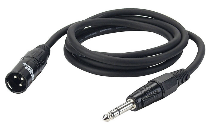 DAP FL046 XLR männlich zu Klinke Stereo, schwarz 6m von DAP