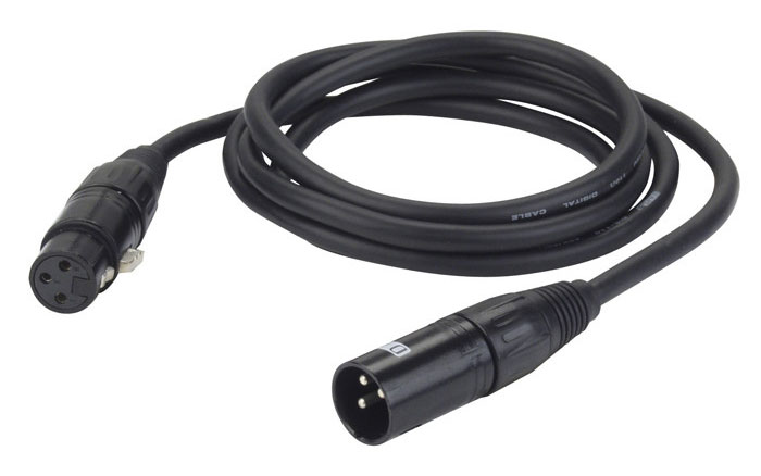 DAP FL0910 XLR DMX Mikrofon Kabel  Digital AES-EBU Norm 110 Ohm schwarz 10m von DAP