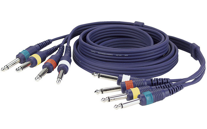 DAP FL20150 Patchkabel  4x Mono Klinke > 4x Mono Klinke, 1,50m verschiedene Farben von DAP