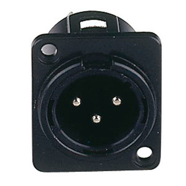 DAP XLR Chassis 3 Pole Black Male von DAP