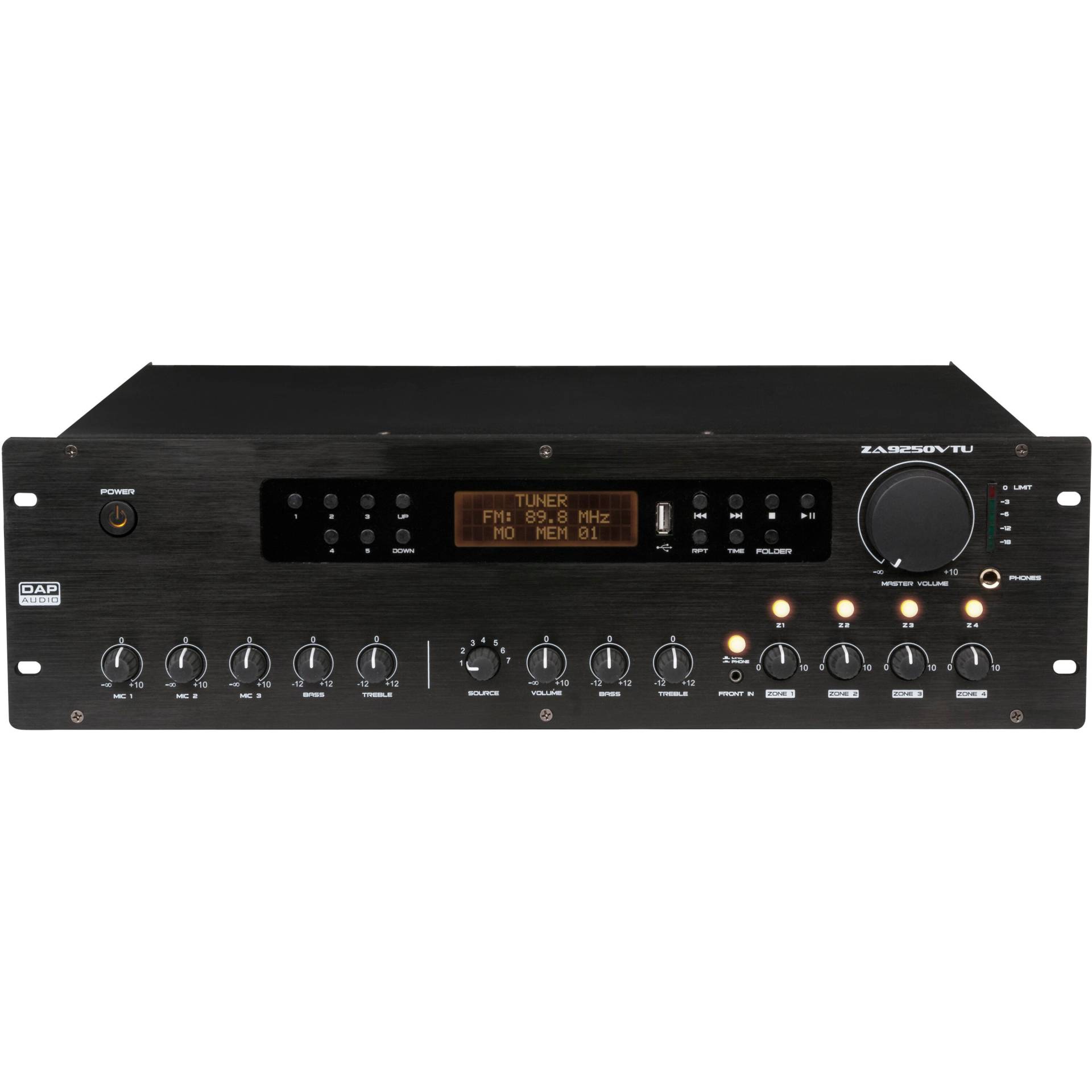 DAP ZA-9250VTU 250 W 100 V Zone Volume Control Verstärker DAP ZA-9250VTU 250 W 100 V Zone Volume Control Verstärker von DAP