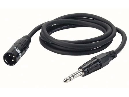 XLR Male auf Klinke Stereo schwarz 6m von DAP