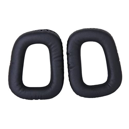 Mesh Fabric Ersatz Ohrpolster für Logitech G930, G430, G432, G332, G35, F450 Kopfhörer Ohrpolster, Headset Ohrpolster, Ohrmuscheln Reparaturteile (Schwarz) von DAQIEPIN