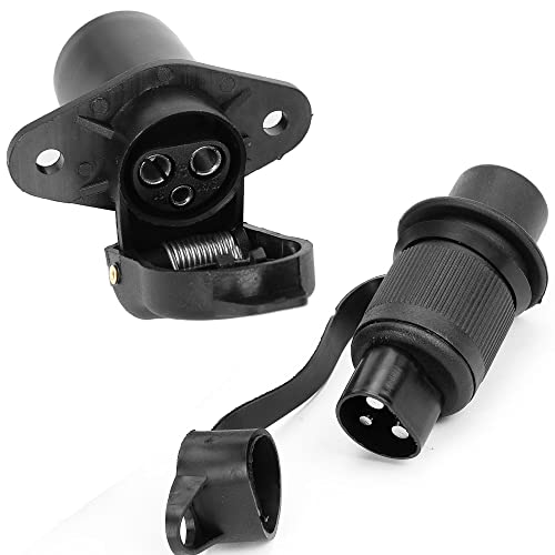 DARKGUARD Traktor 3Poliger Stecker und 3Poliger Steckdose 12v Traktor,Landwirtschaftliche 12v und 24v 3polig Stecker Steckdose,Adapter 3polig für Anhängerkupplungen PKW (Stecker und Steckdose M1S21) DARKGUARD Traktor 3Poliger Stecker und 3Poliger Steckdose 12v Traktor,Landwirtschaftliche 12v und 24v 3polig Stecker Steckdose,Adapter 3polig für Anhängerkupplungen PKW (Stecker und Steckdose M1S21) von DARKGUARD