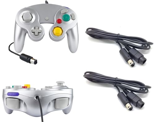 2 Controller Silber + Verlängerungskabel für Nintendo Game Cube Controller Silver GC Verlängerung Extansion Nintendo Wii Cable 2 Controller Silber + Verlängerungskabel für Nintendo Game Cube Controller Silver GC Verlängerung Extansion Nintendo Wii Cable von DARLINGTON & Sohns