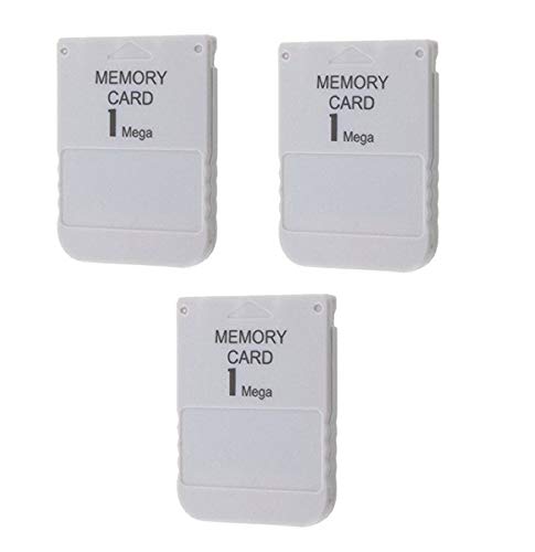 DARLINGTON & Sohns 3 Stück Speicherkarten für PS1 Playstation 1 Memory Cards 1 MB Memorycard Memory Card Speicher Karte passend für Sony Playstation 1 PS1 PSX von DARLINGTON & Sohns