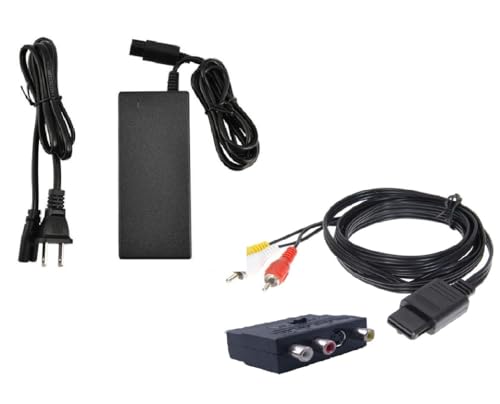 Set für Nintendo Game Cube GC Netzkabel + TV Scart 3 Chinch Kabel Fernsehkabel Ladekabel Stromkabel Stromstecker von DARLINGTON & Sohns