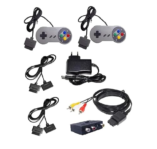Zubehör Set Verlängerungskabel Netzteil Controller für Super Nintendo SNES Controller Verlängerung TV Kabel Zubehör Set Verlängerungskabel Netzteil Controller für Super Nintendo SNES Controller Verlängerung TV Kabel von DARLINGTON & Sohns