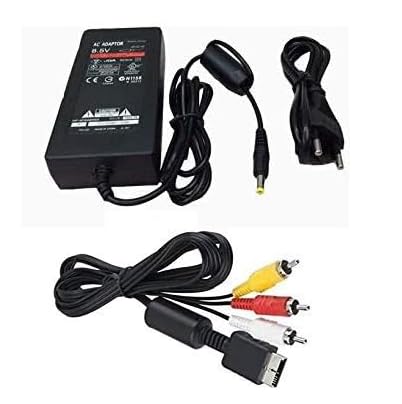 Zubehör Set für Playstation 2 Slim PS2 AC Adapter + TV Fernsehkabel Ladegerät Ladekabel Stromkabel AC Adapter Zubehör Set für Playstation 2 Slim PS2 AC Adapter + TV Fernsehkabel Ladegerät Ladekabel Stromkabel AC Adapter von DARLINGTON & Sohns