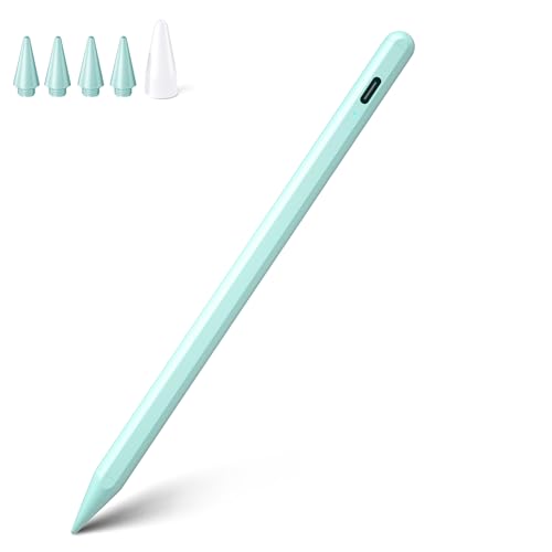 Stylus Stift für iPad 2018-2022,iPad Stift 2.Generation mit Palm-Ablehnung, Neigungsempfindlich, Magnetische Stylus Pen für iPad 6./7./8./9./10./Air 3./4./5./ Mini 5./6./Pro 11/Pro12.9 (Grün) von DARLYOR