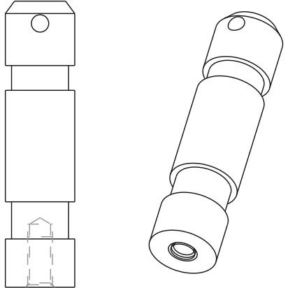 DAS Audio AX-SPG1 28mm TV-Clap Spigot Adapter M10 for AXU/AXF U-Brackets DAS Audio AX-SPG1 28mm TV-Clap Spigot Adapter M10 for AXU/AXF U-Brackets von DAS Audio
