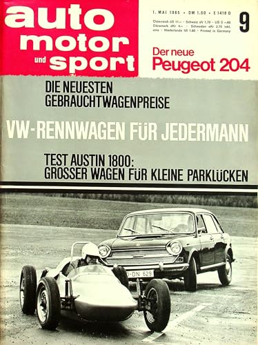 Auto Motor und Sport 09/1965 - Echte, historische Zeitschrift von 1965 - Personalisiertes Geschenk zum 60. Geburtstag für Männer - Original aus dem Jahr 1965 - Die Geschenkidee für den Mann Auto Motor und Sport 09/1965 - Echte, historische Zeitschrift von 1965 - Personalisiertes Geschenk zum 60. Geburtstag für Männer - Original aus dem Jahr 1965 - Die Geschenkidee für den Mann von DAS GEBURTSTAGSGESCHENK HISTORISCHE ZEITSCHRIFTEN
