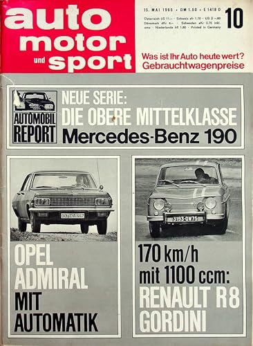 Auto Motor und Sport 10/1965 - Echte, historische Zeitschrift von 1965 - Personalisiertes Geschenk zum 60. Geburtstag für Männer - Original aus dem Jahr 1965 - Die Geschenkidee für den Mann Auto Motor und Sport 10/1965 - Echte, historische Zeitschrift von 1965 - Personalisiertes Geschenk zum 60. Geburtstag für Männer - Original aus dem Jahr 1965 - Die Geschenkidee für den Mann von DAS GEBURTSTAGSGESCHENK HISTORISCHE ZEITSCHRIFTEN