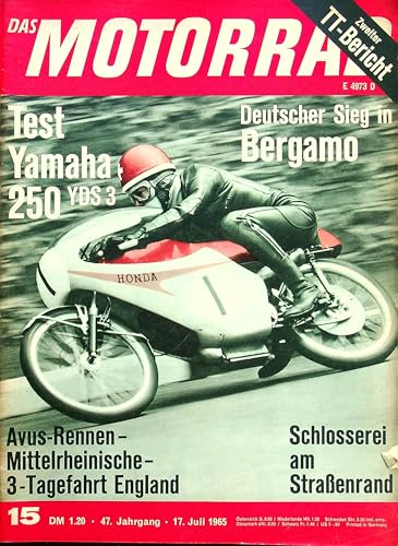 Echte, historische Zeitschrift von 1965 - Das Motorrad 15/1965 - Personalisiertes Geschenk 60.Geburtstag für Männer - Original aus dem Jahr 1965 - Die Geschenkidee für den Mann von DAS GEBURTSTAGSGESCHENK HISTORISCHE ZEITSCHRIFTEN