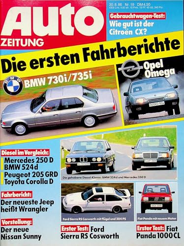 Echte, historische Zeitschrift von 1986 - Garantiert 39 Jahre alt - Personalisiertes Geschenk 39. Geburtstag Mann - Original aus dem Jahr 1986 - Die Geschenkidee für Männer - Autozeitung 19/1986 von DAS GEBURTSTAGSGESCHENK HISTORISCHE ZEITSCHRIFTEN