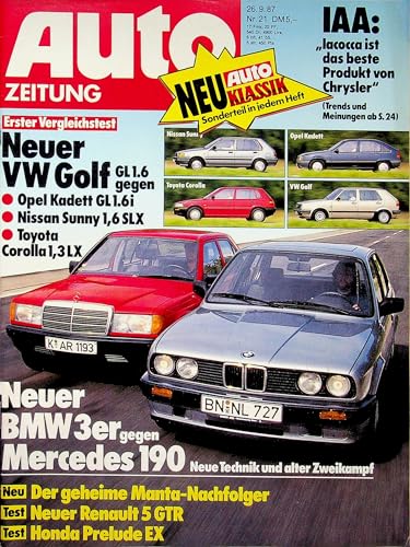 Echte, historische Zeitschrift von 1987 - Garantiert 38 Jahre alt - Personalisiertes Geschenk 38. Geburtstag Mann - Original aus dem Jahr 1987 - Die Geschenkidee für Männer - Autozeitung 21/1987 von DAS GEBURTSTAGSGESCHENK HISTORISCHE ZEITSCHRIFTEN