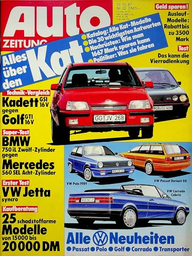 Echte, historische Zeitschrift von 1987 - Garantiert 38 Jahre alt - Personalisiertes Geschenk 38. Geburtstag Mann - Original aus dem Jahr 1987 - Die Geschenkidee für Männer - Autozeitung 22/1987 von DAS GEBURTSTAGSGESCHENK HISTORISCHE ZEITSCHRIFTEN