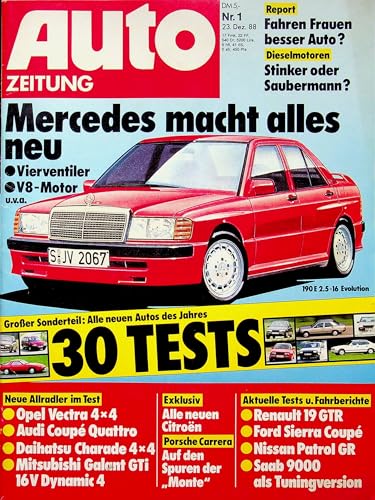 Echte, historische Zeitschrift von 1988 - Garantiert 37 Jahre alt - Personalisiertes Geschenk 37. Geburtstag Mann - Original aus dem Jahr 1988 - Die Geschenkidee für Männer - Autozeitung 27/1988 von DAS GEBURTSTAGSGESCHENK HISTORISCHE ZEITSCHRIFTEN