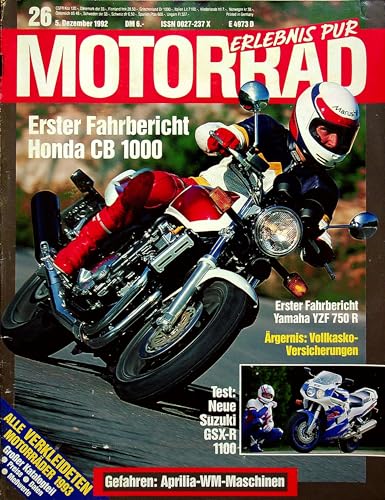 Echte, historische Zeitschrift von 1992 - Garantiert 33 Jahre alt - Personalisiertes Geschenk 33. Geburtstag Mann - Original aus dem Jahr 1992 - Die Geschenkidee für Männer - Motorrad 26/1992 Echte, historische Zeitschrift von 1992 - Garantiert 33 Jahre alt - Personalisiertes Geschenk 33. Geburtstag Mann - Original aus dem Jahr 1992 - Die Geschenkidee für Männer - Motorrad 26/1992 von DAS GEBURTSTAGSGESCHENK HISTORISCHE ZEITSCHRIFTEN