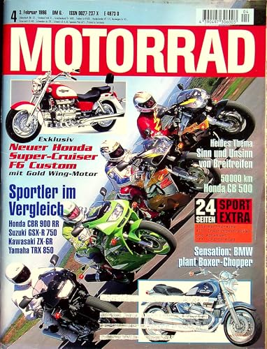 Echte, historische Zeitschrift von 1996 - Garantiert 29 Jahre alt - Personalisiertes Geschenk 29. Geburtstag Mann - Original aus dem Jahr 1996 - Die Geschenkidee für Männer - Motorrad 04/1996 von DAS GEBURTSTAGSGESCHENK HISTORISCHE ZEITSCHRIFTEN