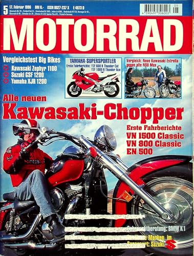 Echte, historische Zeitschrift von 1996 - Garantiert 29 Jahre alt - Personalisiertes Geschenk 29. Geburtstag Mann - Original aus dem Jahr 1996 - Die Geschenkidee für Männer - Motorrad 05/1996 von DAS GEBURTSTAGSGESCHENK HISTORISCHE ZEITSCHRIFTEN