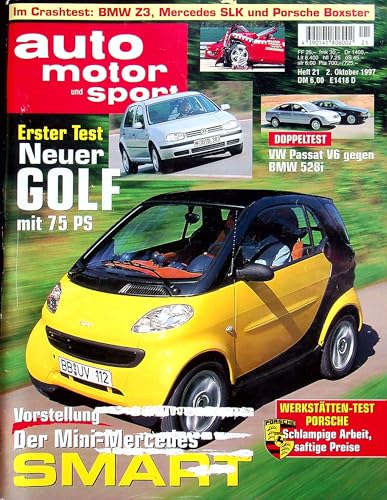 Echte, historische Zeitschrift von 1997 - Garantiert 28 Jahre alt - Personalisiertes Geschenk 28. Geburtstag Mann - Original aus dem Jahr 1997 - Die Geschenkidee für Männer - Auto Motor Sport 21/1997 von DAS GEBURTSTAGSGESCHENK HISTORISCHE ZEITSCHRIFTEN