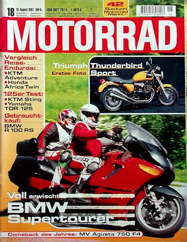 Echte, historische Zeitschrift von 1997 - Garantiert 28 Jahre alt - Personalisiertes Geschenk 28. Geburtstag Mann - Original aus dem Jahr 1997 - Die Geschenkidee für Männer - Motorrad 18/1997 Echte, historische Zeitschrift von 1997 - Garantiert 28 Jahre alt - Personalisiertes Geschenk 28. Geburtstag Mann - Original aus dem Jahr 1997 - Die Geschenkidee für Männer - Motorrad 18/1997 von DAS GEBURTSTAGSGESCHENK HISTORISCHE ZEITSCHRIFTEN